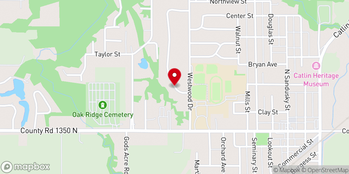 Map showing location of Jared Church Trucking