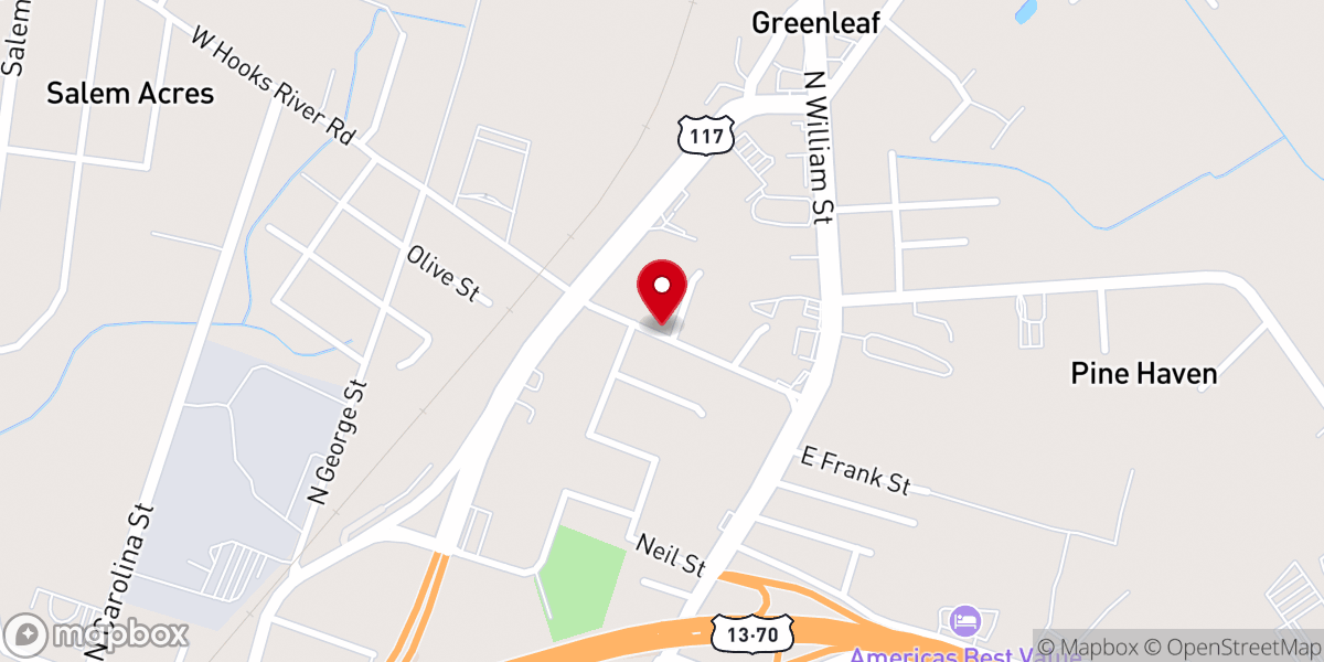 Map showing location of Darden Chapel Free Will