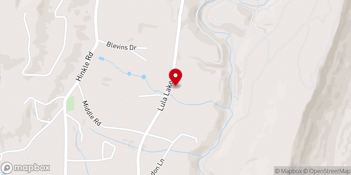 Map showing location of Rock Creek Fellowship at Lula Lake