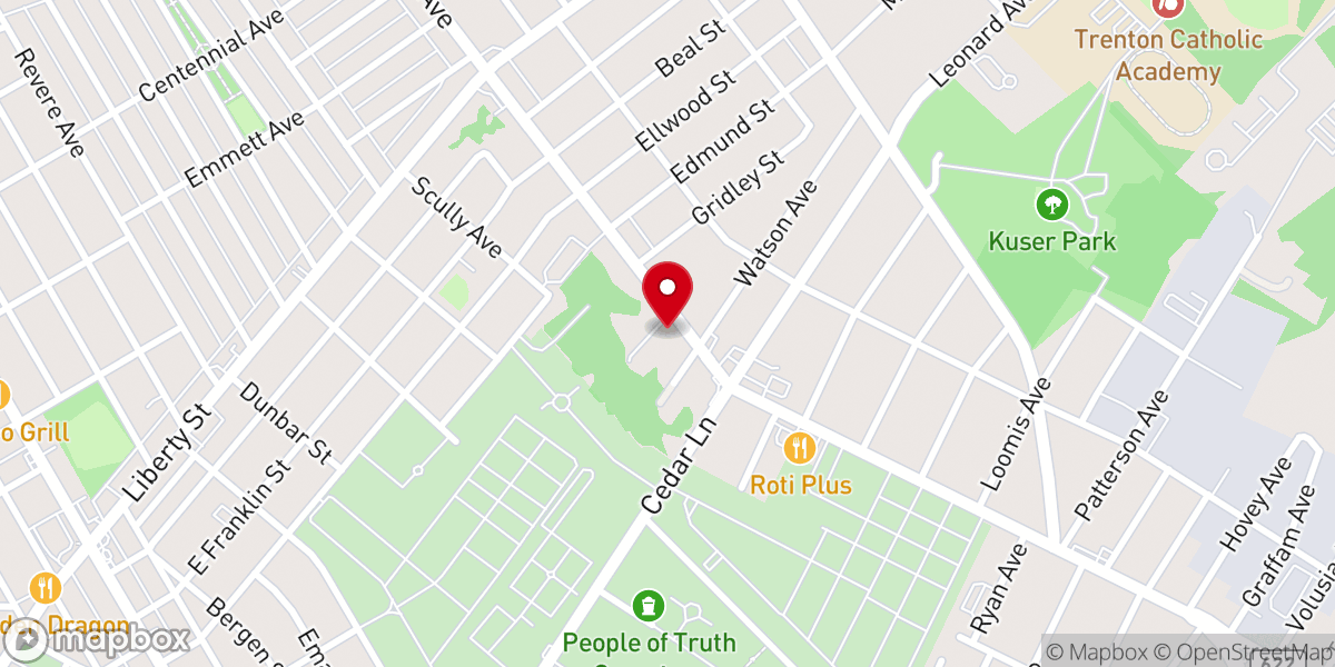 Map showing location of Iglesia de Dios Pentecostal Aposento Alto Guerreros de Oracion