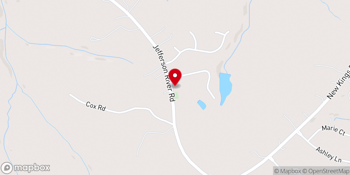 Map showing location of Summer Hill Baptist Church
