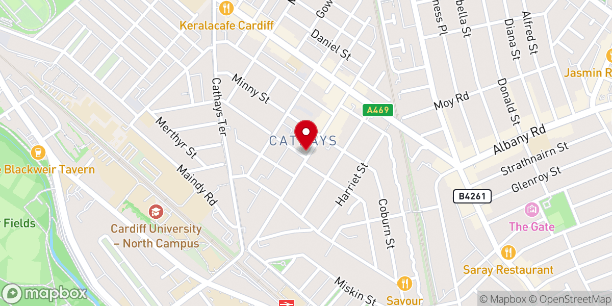 Map showing location of Citizen Church Cardiff