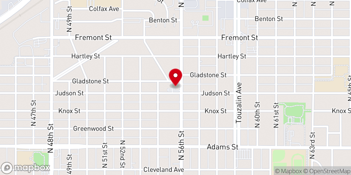 Map showing location of Mount Zion Baptist Church