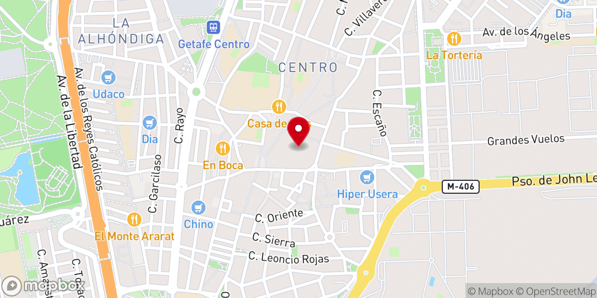 Map showing location of Fundación Hospital de San José