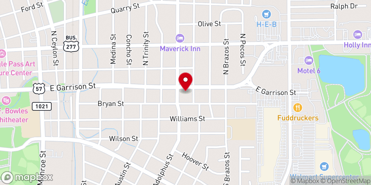 Map showing location of Christian Church