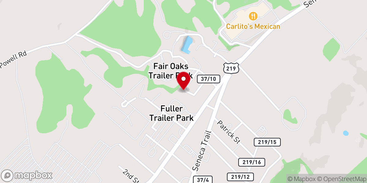 Map showing location of Fairlea Int'l Pentecostal Church of Christ