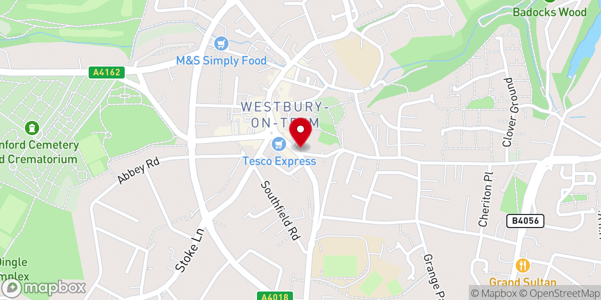 Map showing location of Westbury on Trym Methodist Church