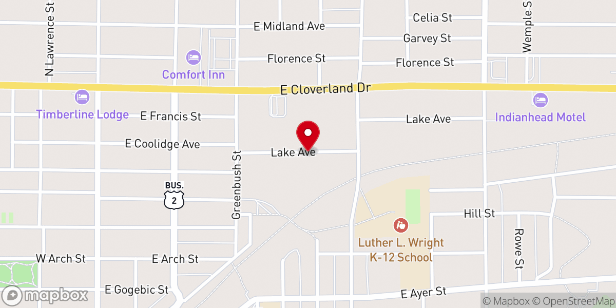 Map showing location of Grace Community Fellowship
