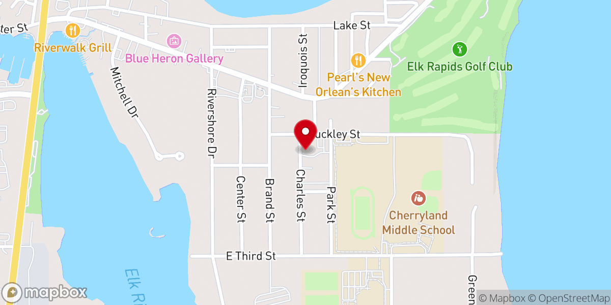 Map showing location of Sacred Heart of Jesus Catholic Church