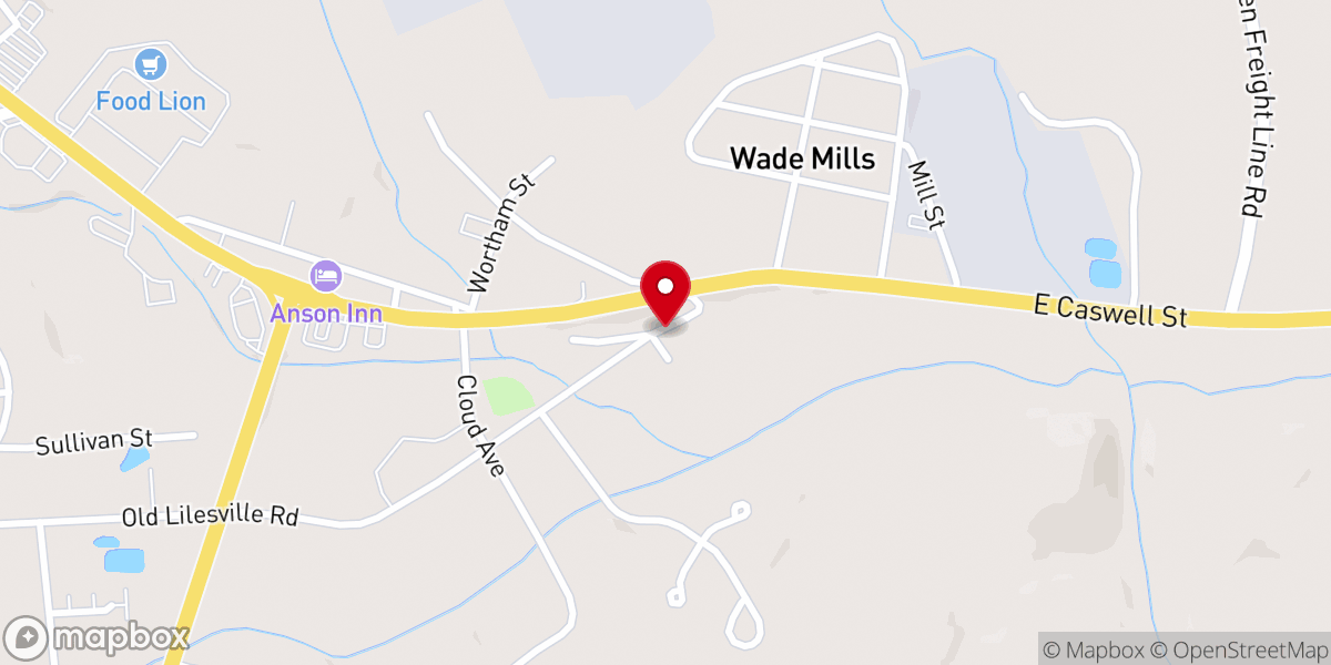 Map showing location of Bethany Freewill Baptist Church