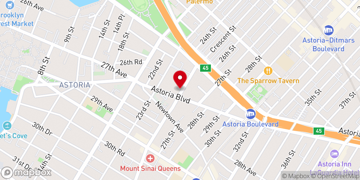 Map showing location of Astoria Park Eyecare