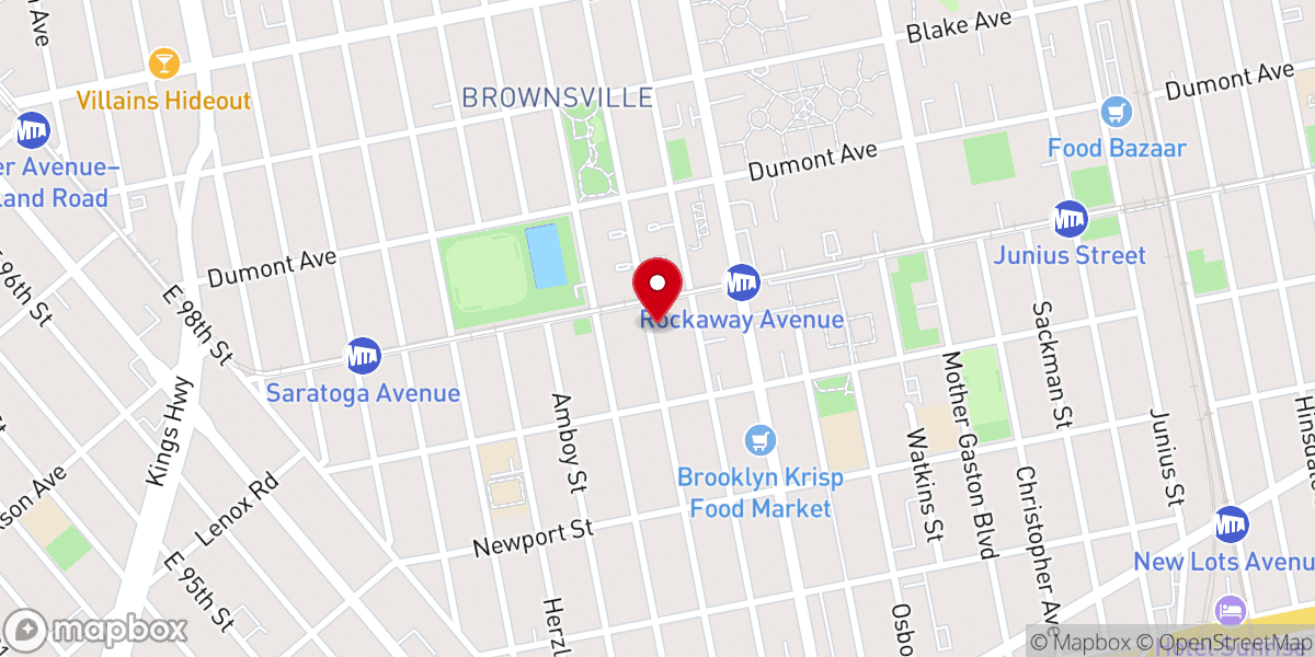 Map showing location of Little Rock Baptist Church
