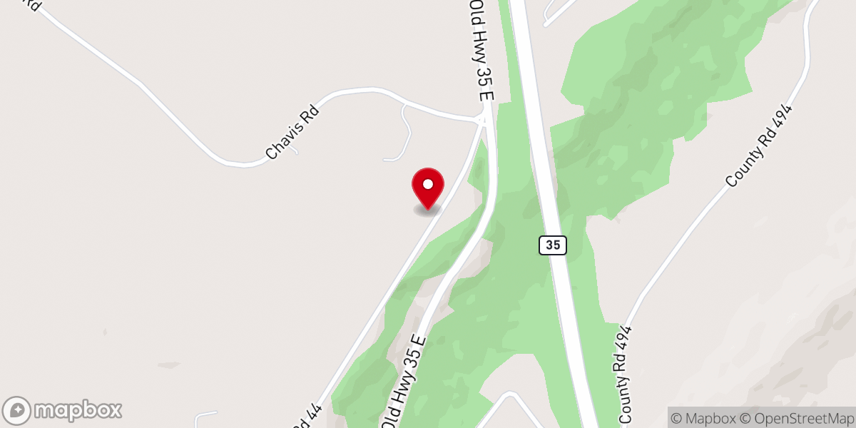 Map showing location of Rainsville Church