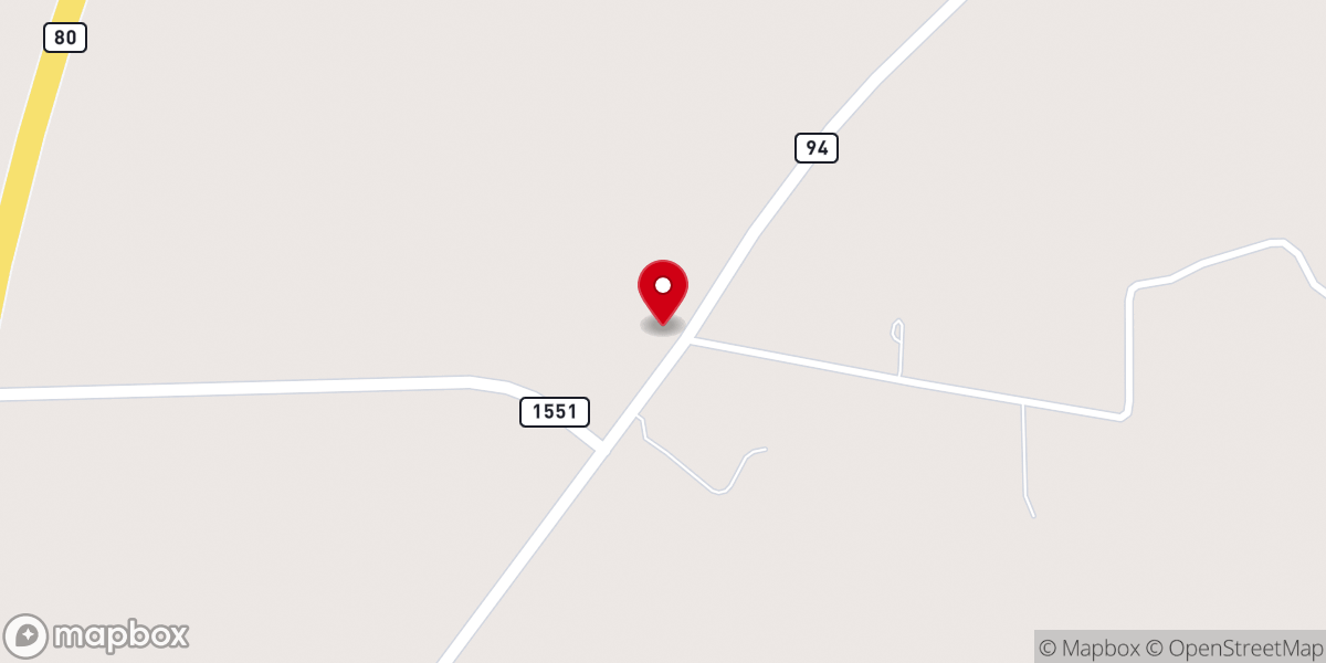 Map showing location of Bethel Fellowship Church