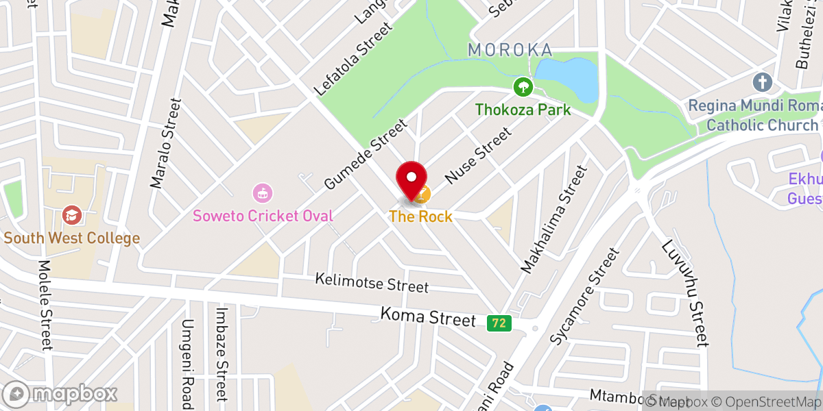 Map showing location of St Francis Anglican Church