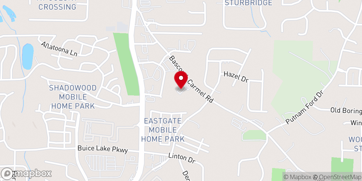 Map showing location of Cross Roads Community Church
