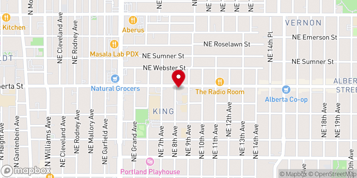 Map showing location of St. Andrew Catholic Church