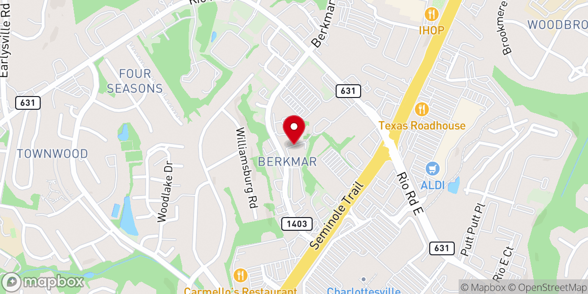 Map showing location of Charlottesville House of Prayer