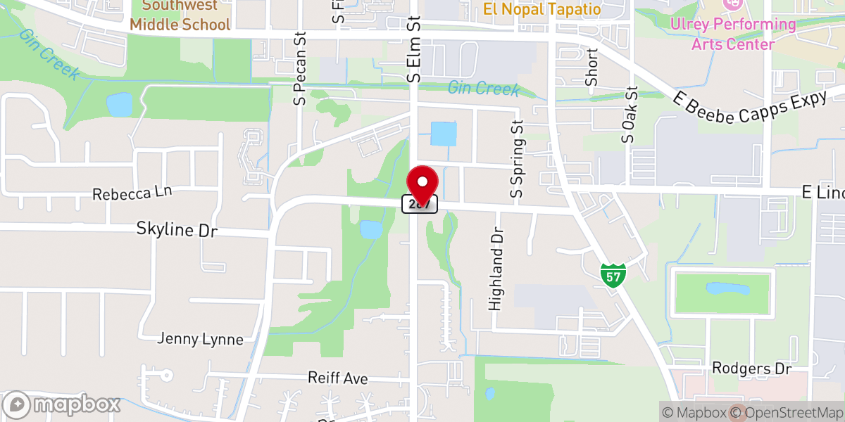 Map showing location of South Heights Freewill Baptist Ch