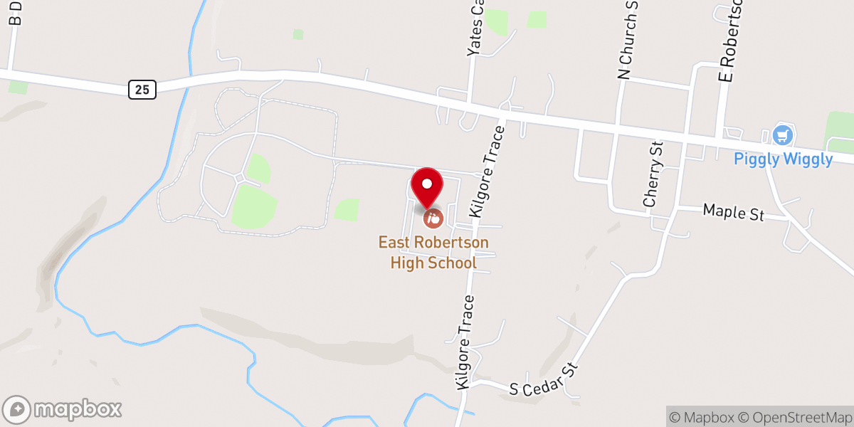 Map showing location of Life Center Church
