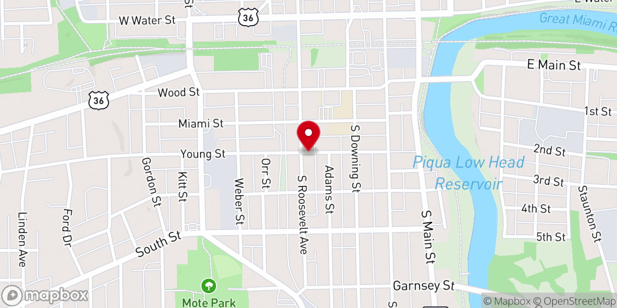 Map showing location of Saint Mary’s Catholic Church
