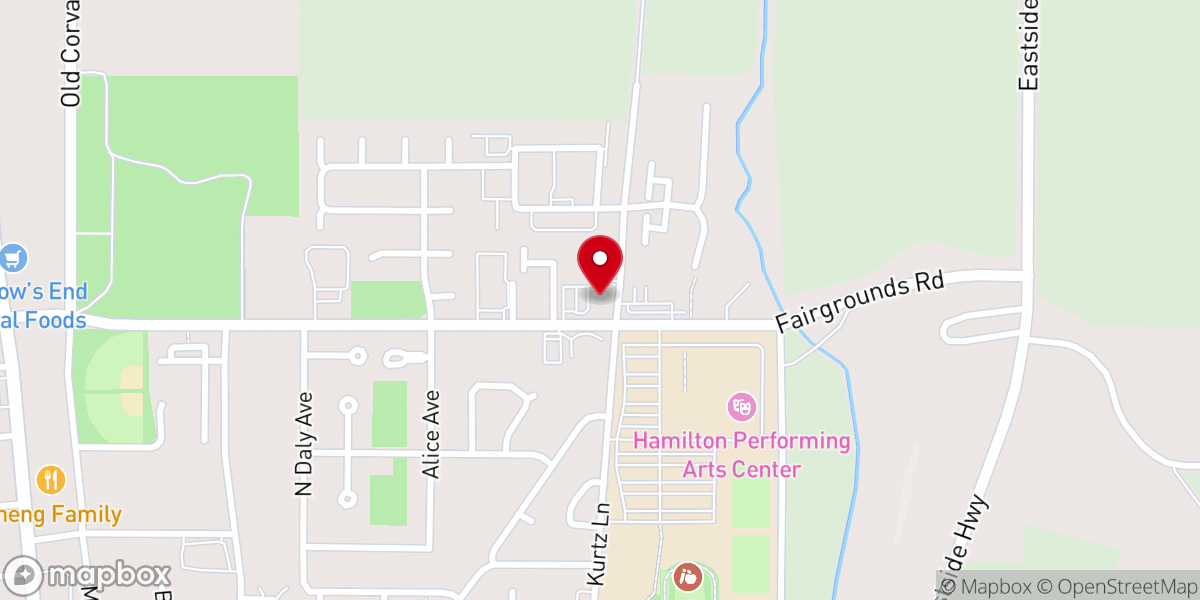 Map showing location of Riverside Christian Center