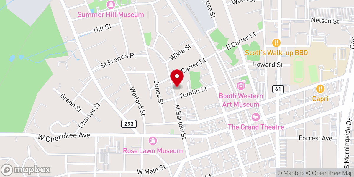 Map showing location of Mount Zion Grassdale Missionary Baptist Church
