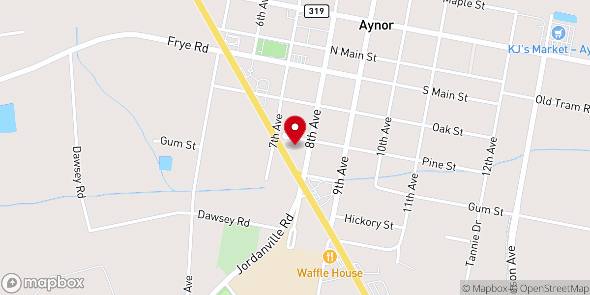 Map showing location of Palmetto Pointe Church - Aynor