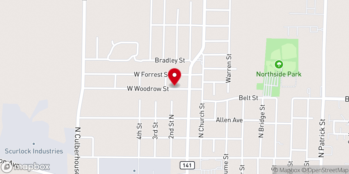 Map showing location of Saint Andrews Mission
