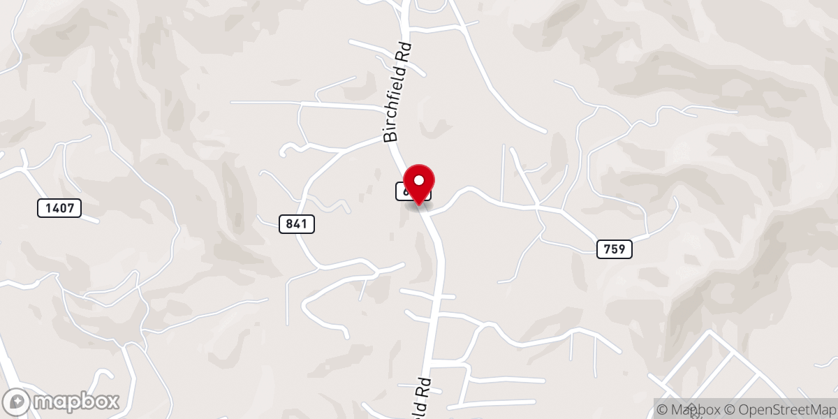 Map showing location of Beckner Chapel