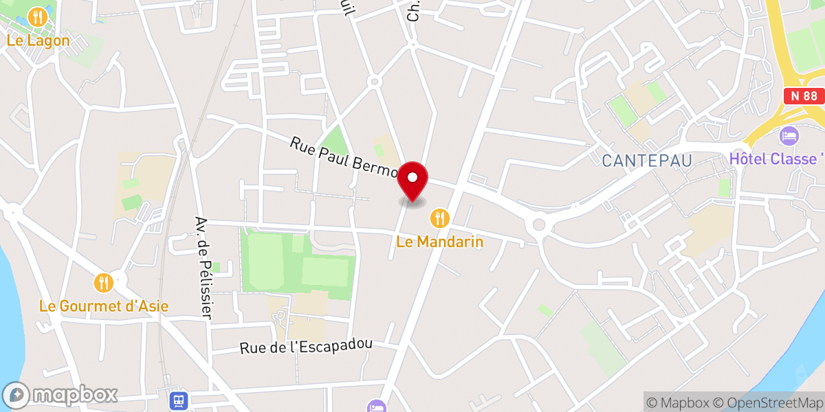Map showing location of Église Notre Dame du Breuil
