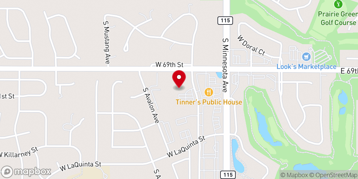 Map showing location of Oak Hills Baptist Church