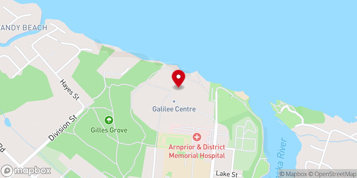 Map showing location of Galilee Centre