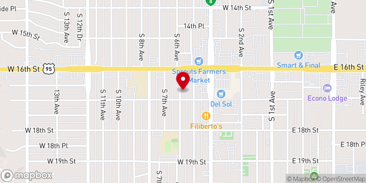 Map showing location of Yuma Central Seventh-day Adventist Church