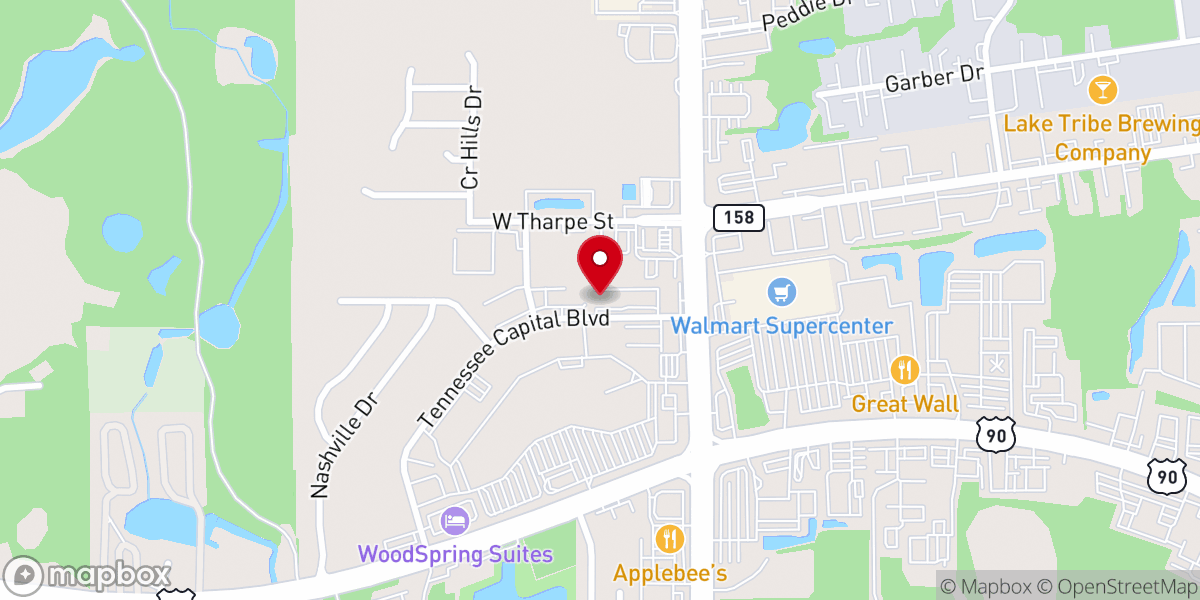 Map showing location of Airport Church