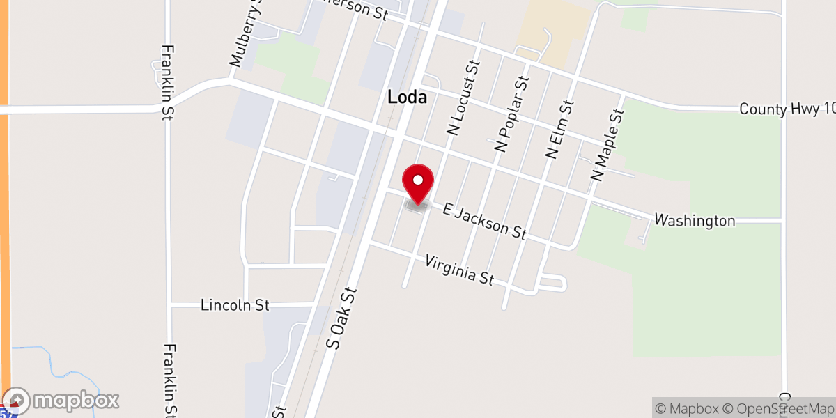 Map showing location of United Methodist Church