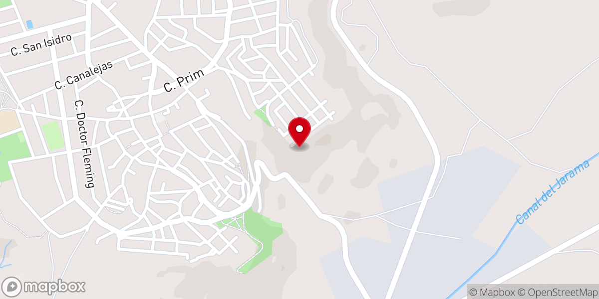 Map showing location of Ermita Virgen de la Vega