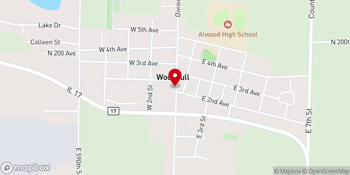 Map showing location of Harvest Bible Chapel Woodhull