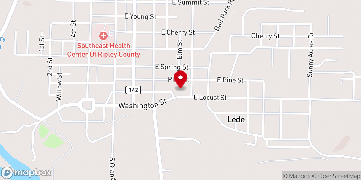 Map showing location of Grace Presbyterian Church