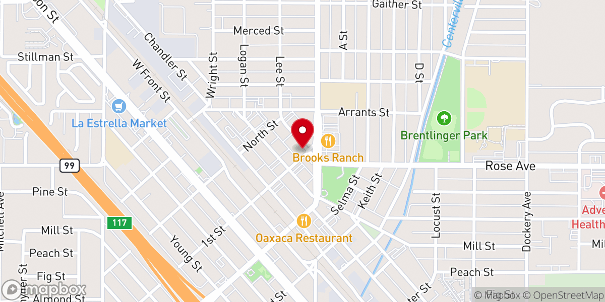 Map showing location of The Hills Church Selma
