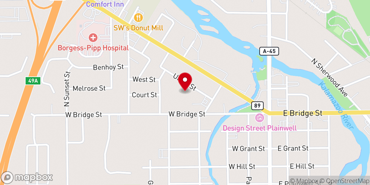 Map showing location of St Stephen's Episcopal Church