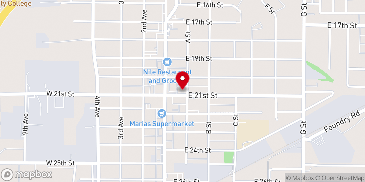 Map showing location of First Presbyterian Church