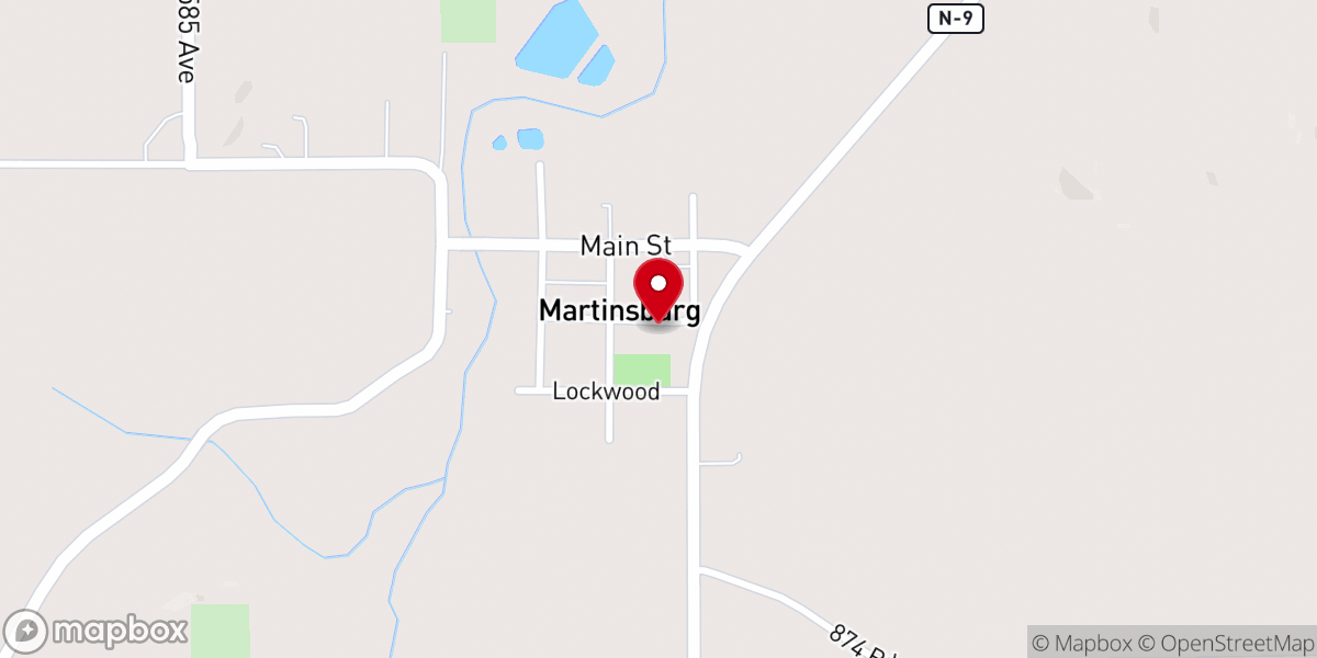 Map showing location of Trinity Lutheran Church