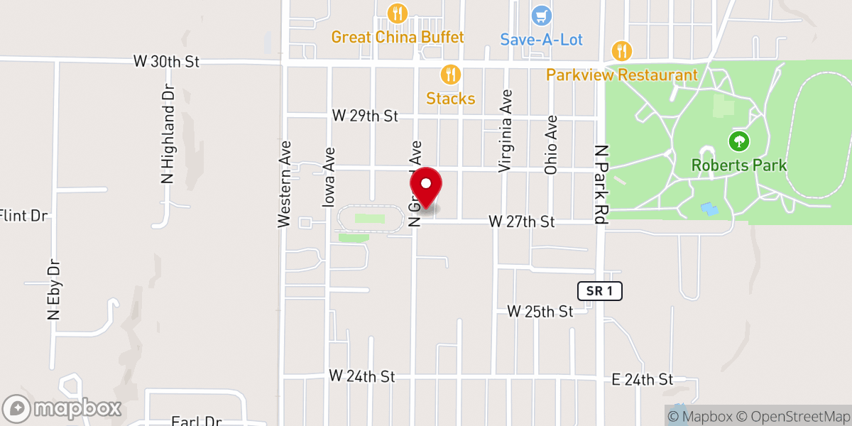 Map showing location of Deliverance Tabernacle