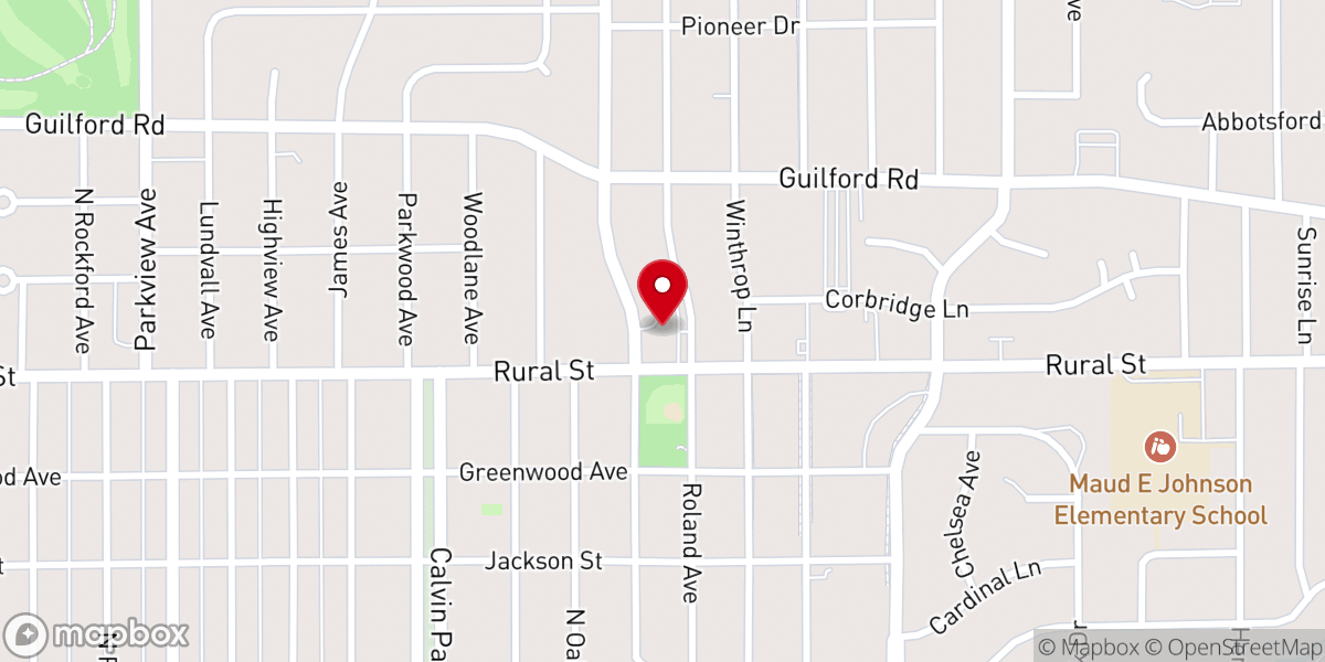 Map showing location of Allen Chapel AME Church