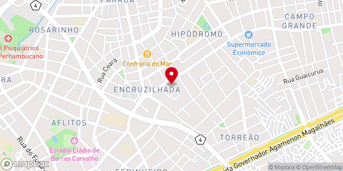 Map showing location of Paróquia Nossa Senhora de Belém - Campo Grande