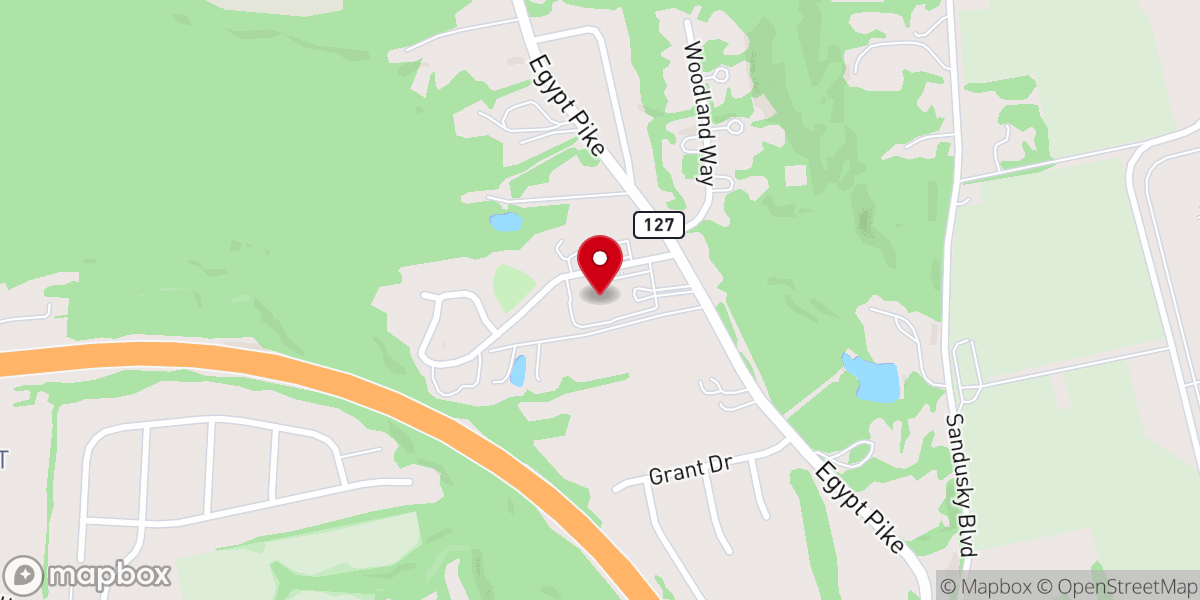 Map showing location of Crestview Church
