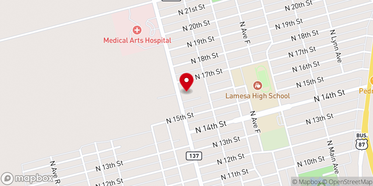 Map showing location of Second Baptist Church