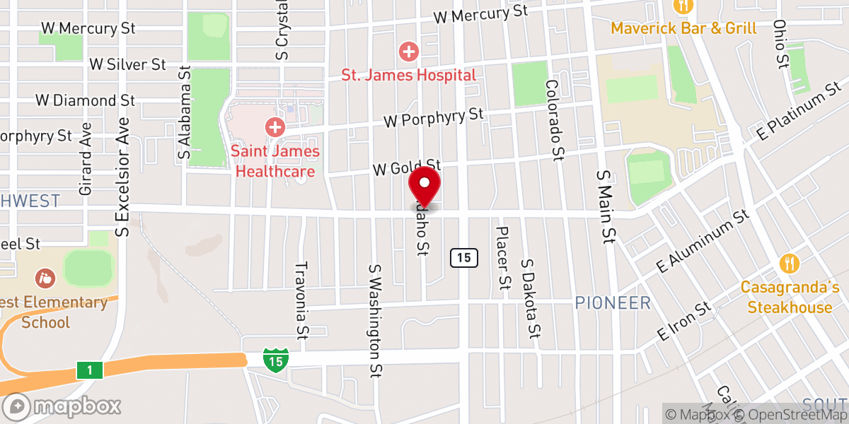 Map showing location of Church of God of Prophecy