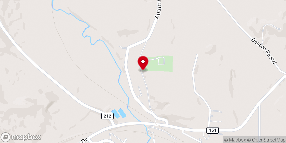 Map showing location of Pleasant Valley United Methodist